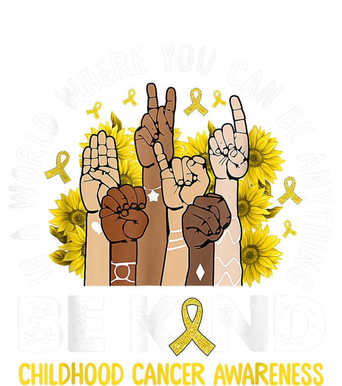 Childhood Be Kind Sign Language Childhood Cancer Awareness Poster