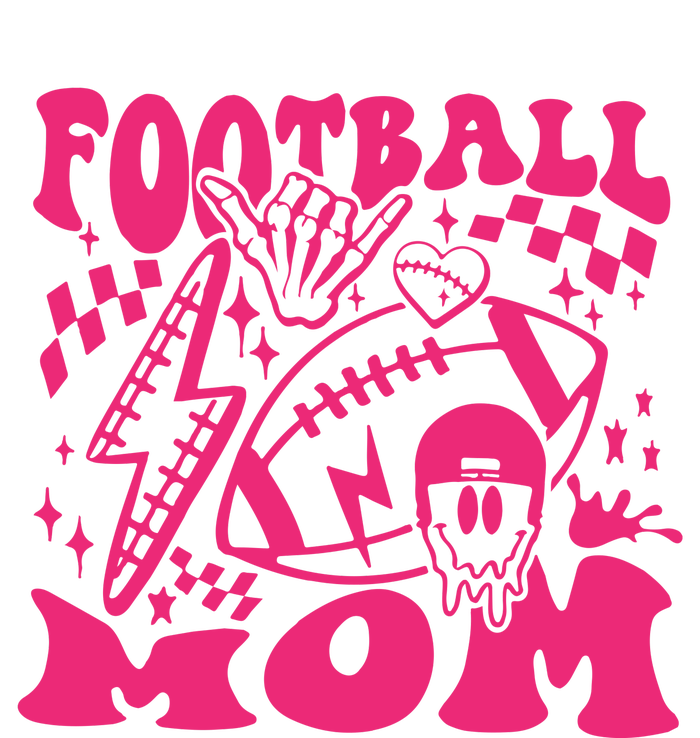 Funny Football Mom Baller Mom Football Game Day Mom V-Neck T-Shirt