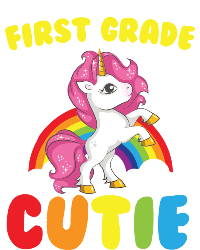 Ph First Day Of School 1St First Grade Cutie Unicorn Gift Cool Gift Stripe Pom Pom Beanie