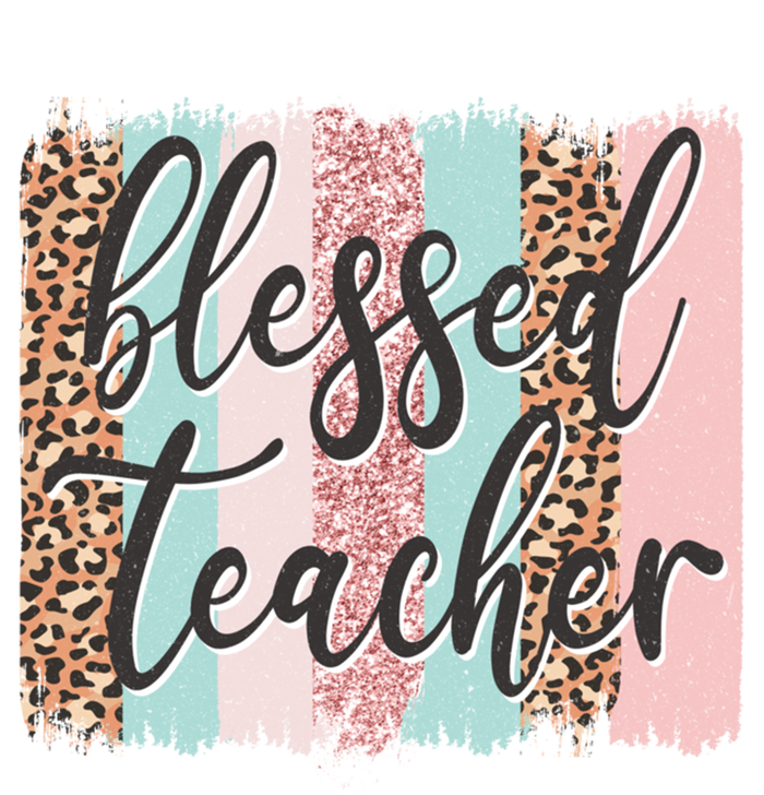 Pink Animal Print Teacher Appreciation Day Blessed Quote Gift T-Shirt