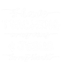 I Have Teaching In My Veins And Jesus In My Heart Teacher Gift V-Neck T-Shirt