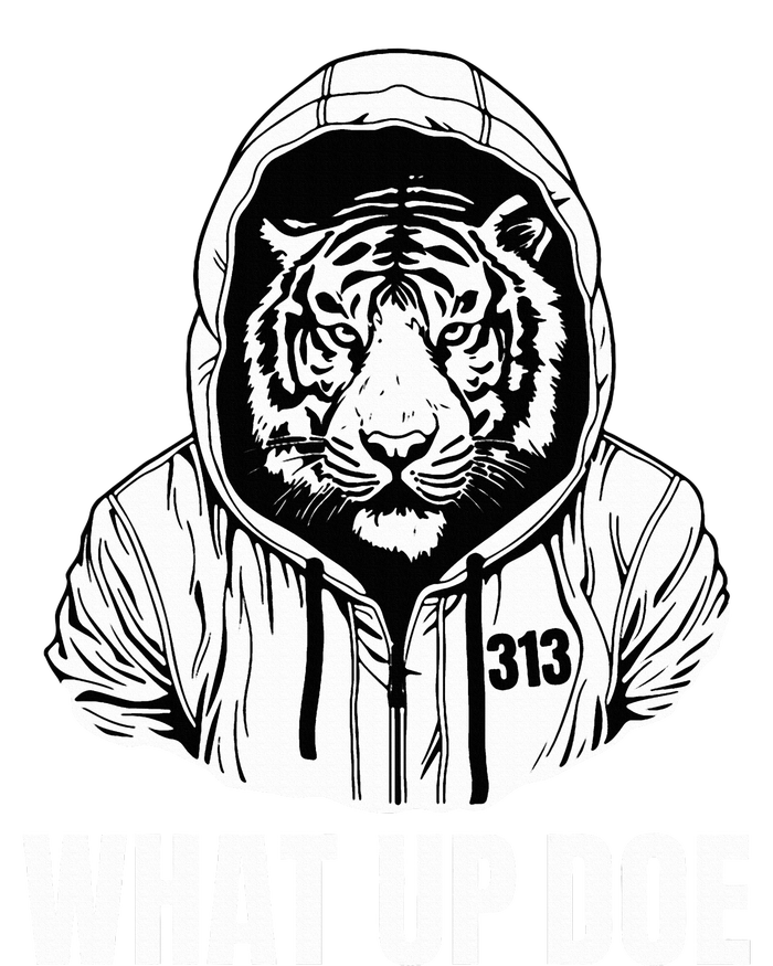 Funny Detroit Slang What Up Doe 313 Tall Sweatshirt