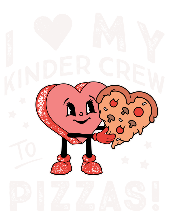 I Love My Kinder Crew To Pizzas Teacher Kindergarten Heart Funny Gift Zip Tote Bag