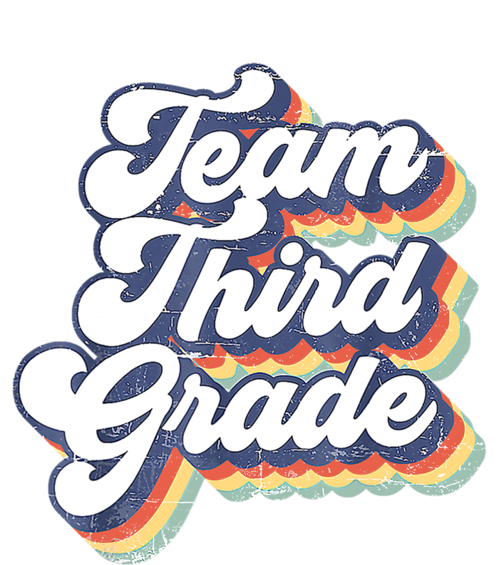 Retro Groovy Team Third Grade Back To School Teacher Student Gift T-Shirt