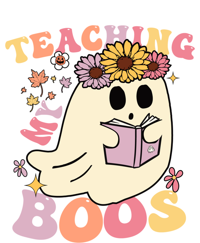 Retro Teaching My Boos Cute Floral Ghost Halloween Teacher Meaningful Gift Toddler Sweatshirt