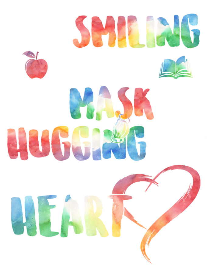 Im Smiling Under The Mask Hugging You In My Heart Teacher Gift Kids Hoodie