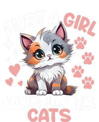 Just A Girl Who Loves Cats Cute Cat Lover T-Shirt