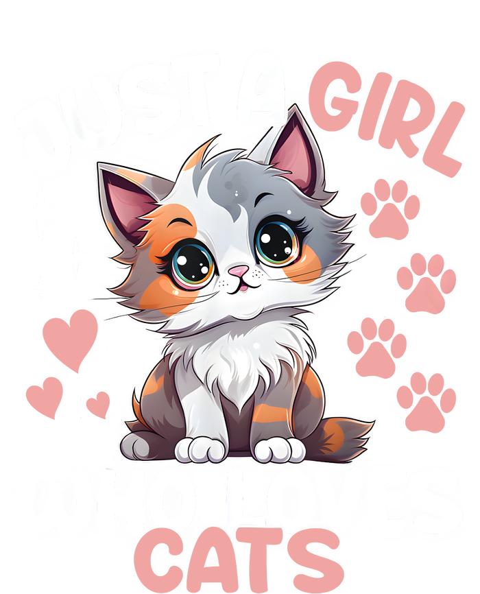 Just A Girl Who Loves Cats Cute Cat Lover T-Shirt