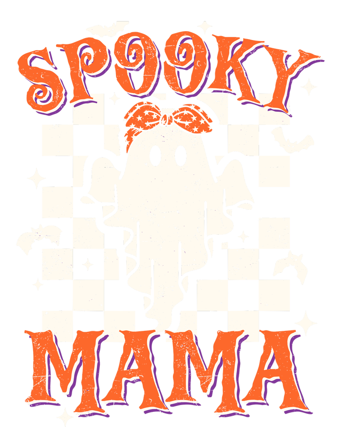 Spooky Mama Mom Cute Ghost Retro Spooky Season Halloween Toddler Zip Fleece Hoodie