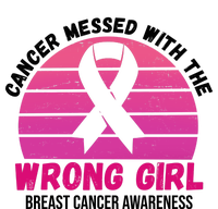 Cancer Messed With The Wrong Girl Breast Cancer Awareness Sustainable Bucket Hat