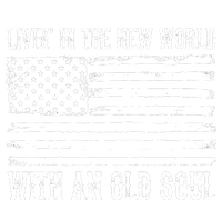 Living In The New World With An Old Soul America Flag Sweatshirt Cinch Pack Bag