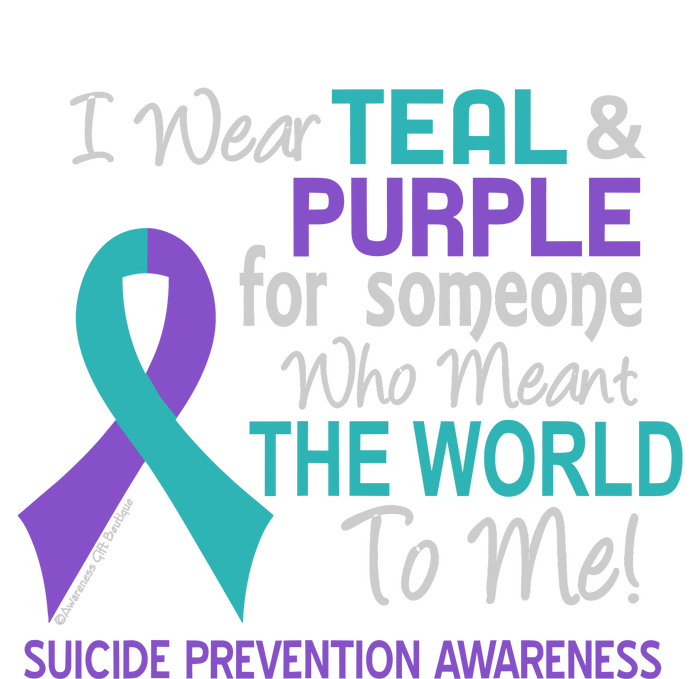 I Wear For Someone Who Meant World To Me Suicide Prevention Kids Tie-Dye T-Shirt