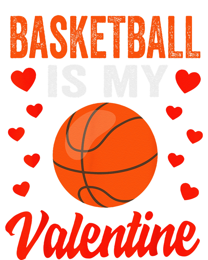 Basketball Valentines Day Basketball Is My Valentine Women's Perfect Tri Tunic Long Sleeve Shirt