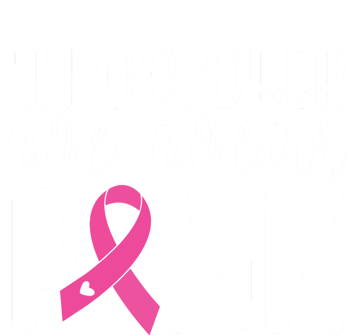 In October We Wear Pink Breast Cancer Kids Long Sleeve Shirt