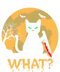 Cat What? Black Cat With Knife Halloween Costume Cooling Performance Crew T-Shirt