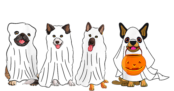 Dog Ghost Funny Halloween Mummy Dog Lover Matching Family Tall Long Sleeve T-Shirt