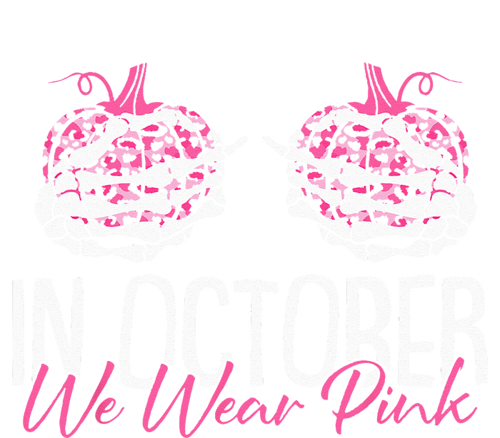 In October We Wear Pink Breast Cancer Awareness Pumpkin T-Shirt