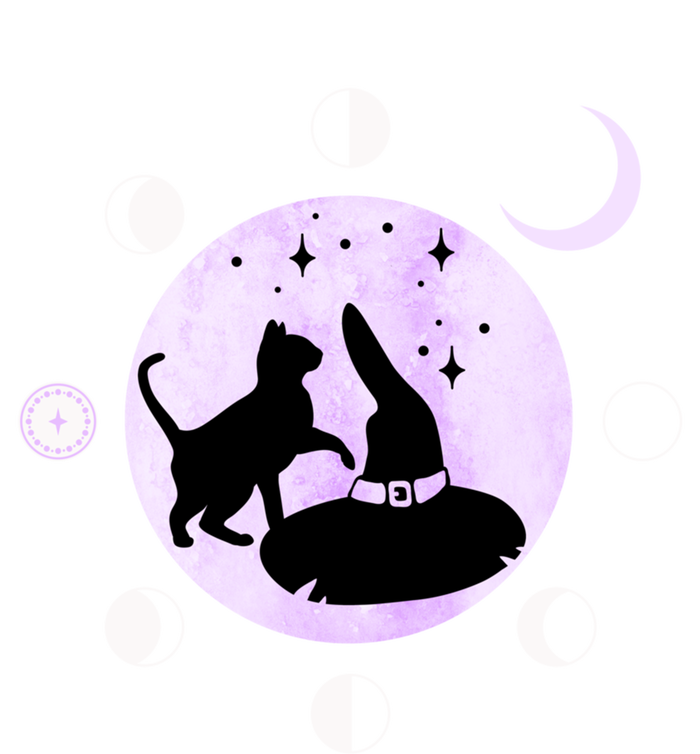 Cat Moon Phases Cute Gift Black Cat Moon Gift Witch Great Gift Zip Tote Bag