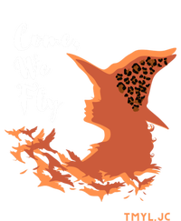 Come We Fly Witch Leopard Halloween Graphic Gift Women's T-Shirt