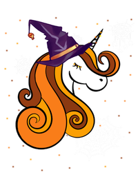 Funny Unicorn Face Witch Hat Cute Halloween Costume Gift T-Shirt