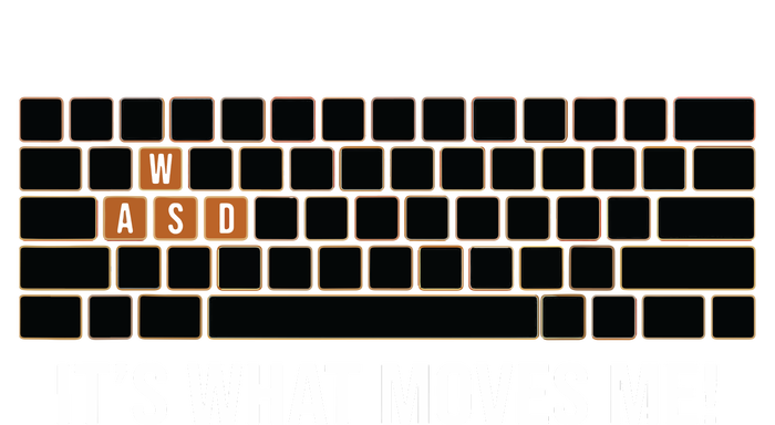 Cool WASD PC Gamer Keyboard Funny Its What Moves Me Gaming Premium Crewneck Sweatshirt