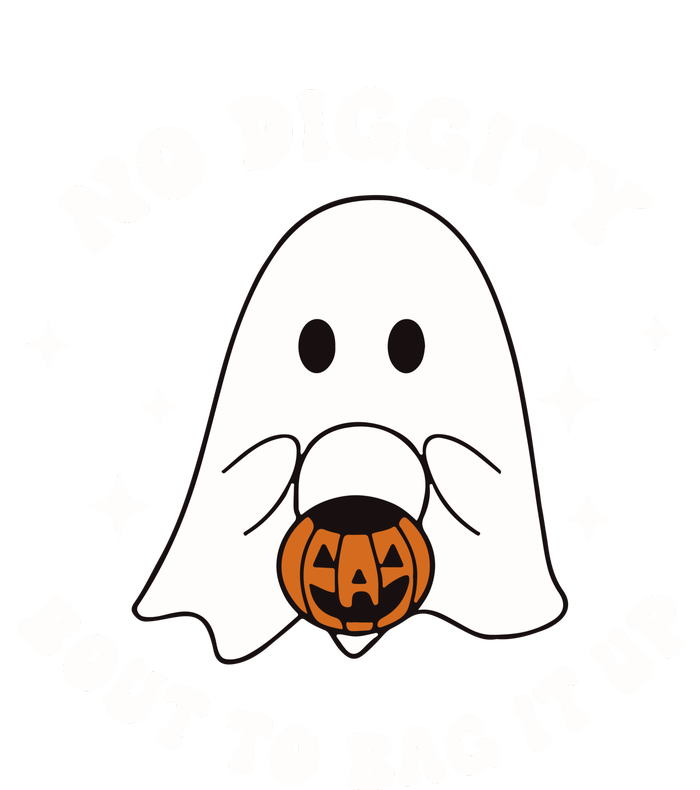 No Diggity Bout To Bag It Up Halloween Trick Or Treat Ghost Dry Zone Grid Polo