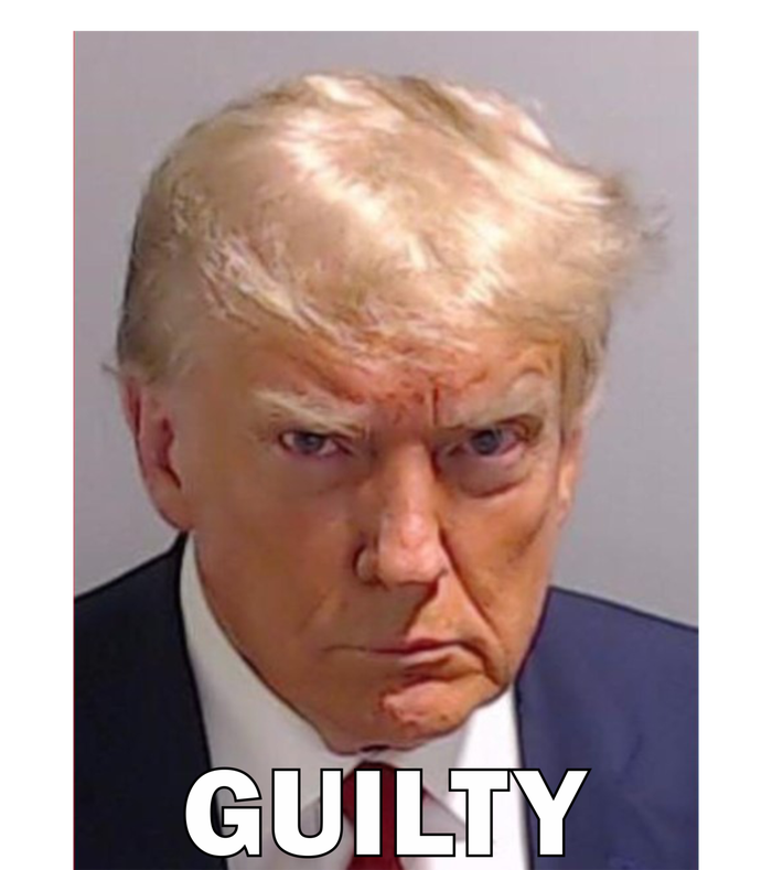 Guilty Trump Mugshot Baby Bodysuit