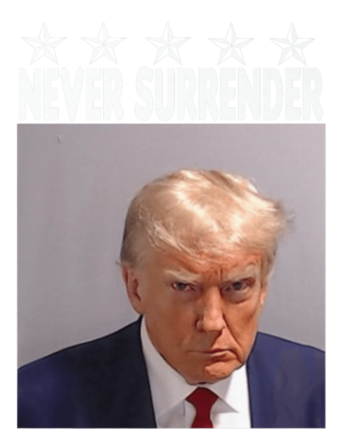 Trump Mug Shot Shirt - Never Surrender -Pro Trump 2024 Vector Backpack