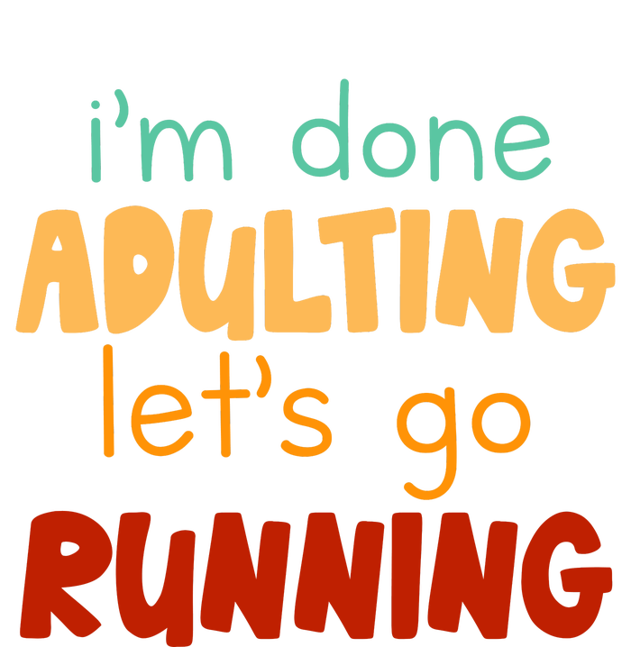 Done Adulting Lets Go Running Runner Pastime Marathon Gift Full-Length Apron With Pockets