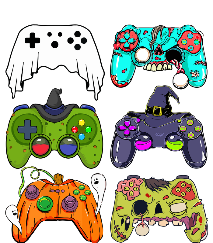 Funny Zombie Gaming Controllers Halloween For Gamer Boy Gift Sustainable Bucket Hat