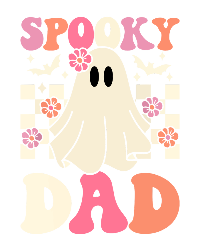 Family Retro Groovy Spooky Dad Halloween Ghost Costume Gift T-Shirt