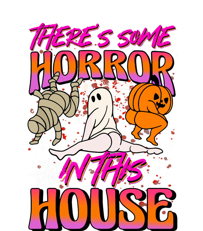 Cute Halloween Theres Some Horrors In This House Ghost Pumpkin Gift  Women's Perfect Tri Rocker Tank