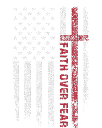 Christian US USA Flag American Christ Faith Over Fear Cross T-Shirt