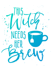 Funny Halloween Tea Gift Witch Needs Her Brew Cup Funny Gift Premium T-Shirt