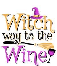 Funny Halloween Witch Way To The Wine Wine Er Funny Gift T-Shirt