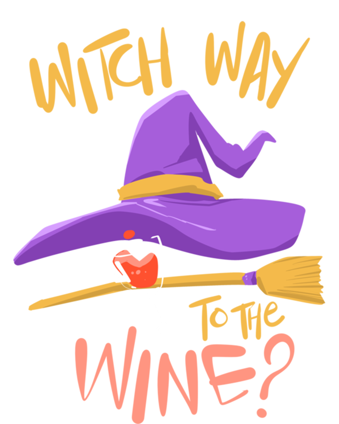 S Halloween Ing Gift Witch Way To The Wine Funny Gift T-Shirt