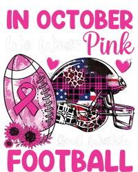 In October We Wear Pink Football Breast Cancer Awareness Long Sleeve Pajama Set