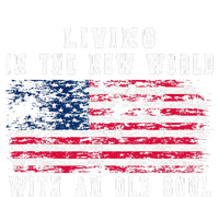 Living In The New World With An Old Soul America Flag Full Zip Hoodie