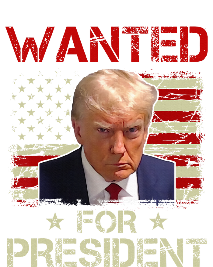 Wanted Donald Trump For President 2024 USA Flag Vintage Toddler T-Shirt