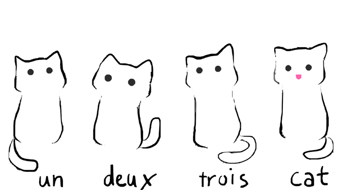 Un Deux Trois Cat T-Shirt