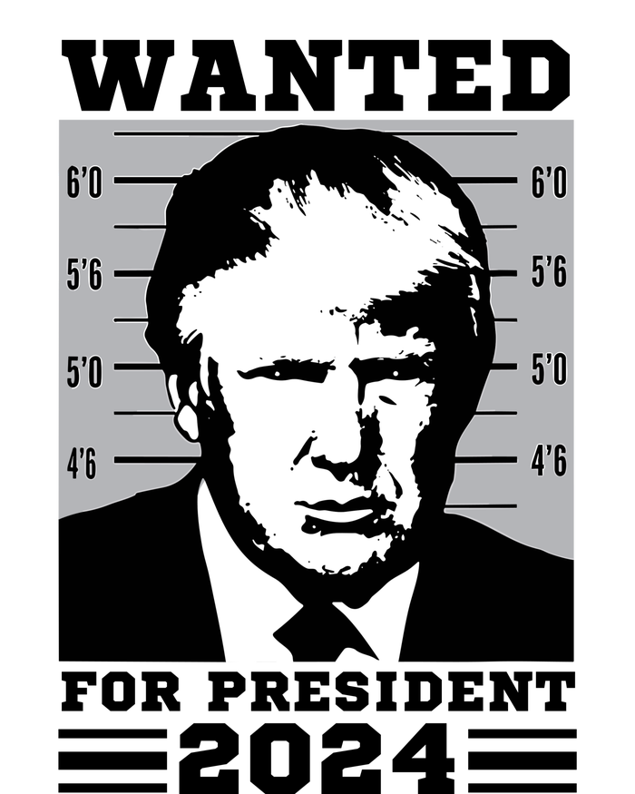 Donald Trump Wanted For President 2024 President Trump Mugshot 25L Jumbo Tote