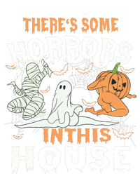 Theres Some Horrors In This House Halloween Pumpkin Ghost Women's Tri-Blend 3/4-Sleeve Raglan Shirt