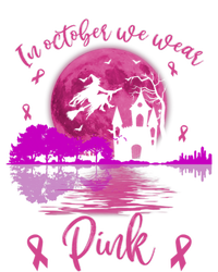 In October We Wear Pink Breast Cancer Awareness Moon Witch Great Gift T-Shirt