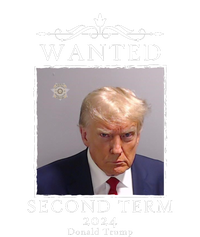 Wanted Second Term 2024 Trump Donald Mugshot Valucap Bio-Washed Visor