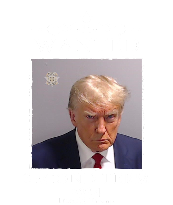 Wanted Second Term 2024 Trump Donald Mugshot Valucap Bio-Washed Visor