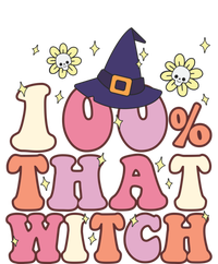 Retro Groovy 100% That Witch Funny 100 Percent That Witch Cool Gift Women's Racerback Tank