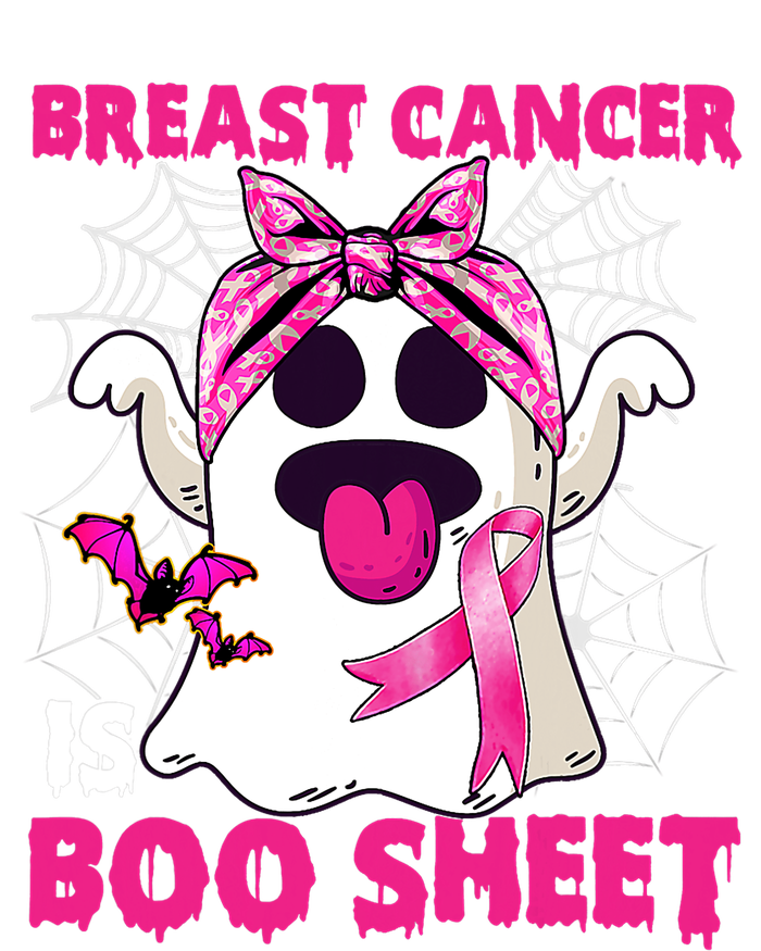 Breast Cancer Is Boo Sheet Halloween Funny Ghost Pink Ribbon Kids Hoodie