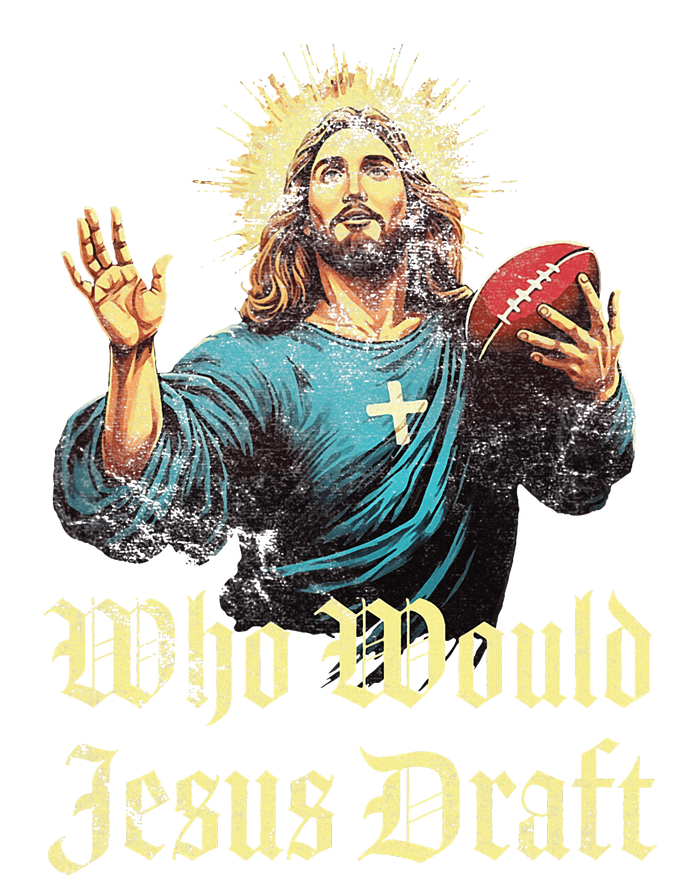 Who Would Jesus Draft Fantasy Football Christian Draft Party Kids Tie-Dye T-Shirt