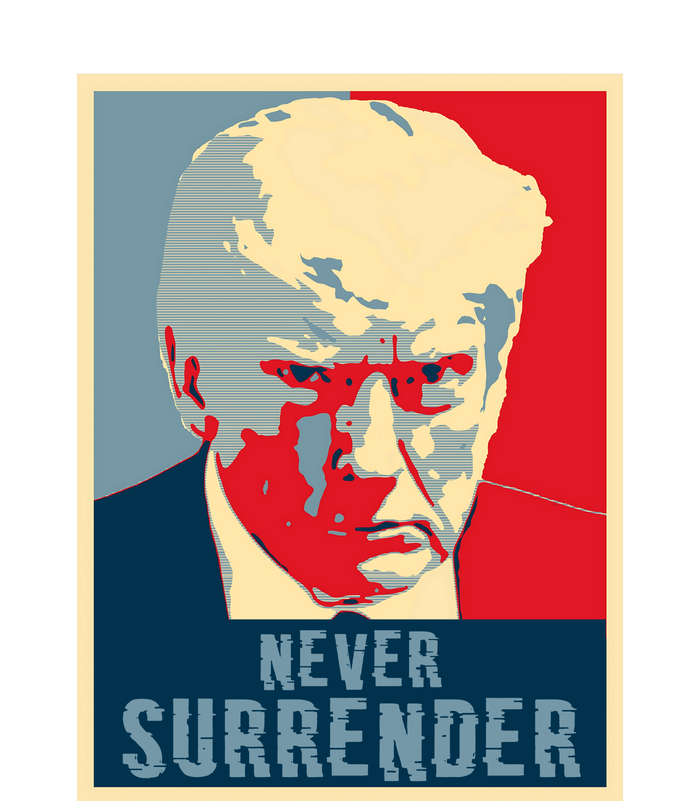 Trump Never Surrender Donald Trump Mugshot 2024 Kids T-Shirt