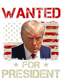 Wanted Donald Trump For President 2024 USA Flag Vintage Toddler Sweatshirt